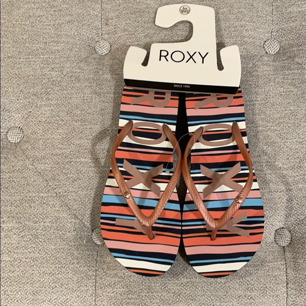 Roxy striped Sandals Size 6 New
